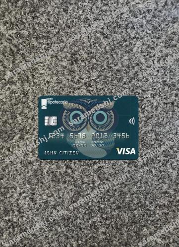 Argentina Hipotecario bank visa card front